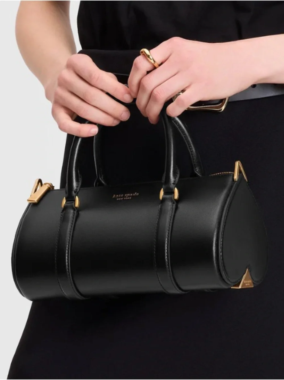 Kate Spade Icon Fine Grain Leather Small Barrel Bag